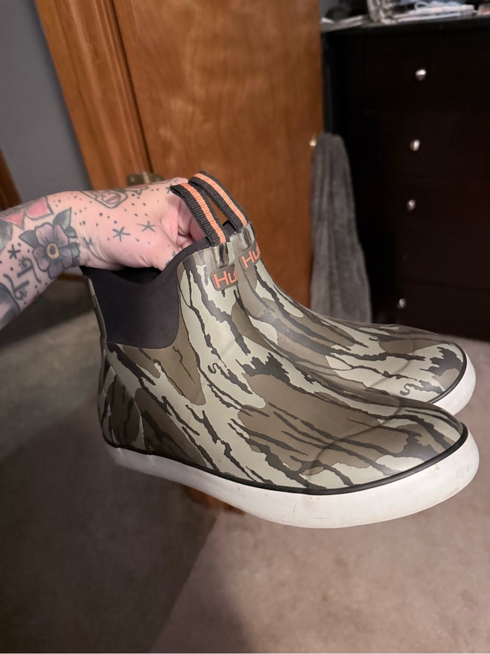Huk Men’s Olive Camo Boots